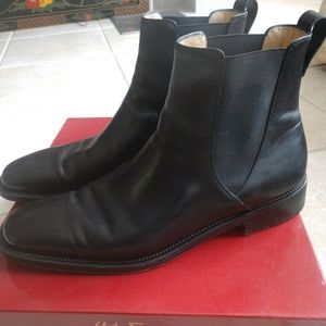 Ferragamo Men's Black Leather Boot